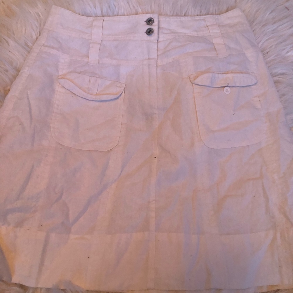 White cargo skirt